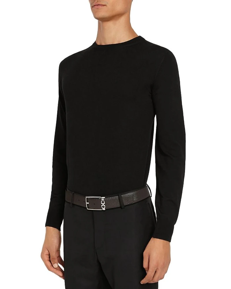 Men's Gancini Keeper Reversible Leather Belt