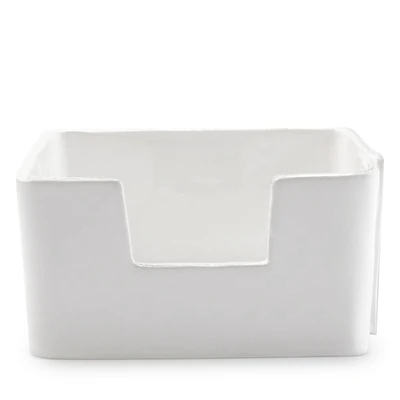 Vietri Melamine Lastra White Cocktail Napkin Holder