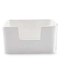 Vietri Melamine Lastra White Cocktail Napkin Holder