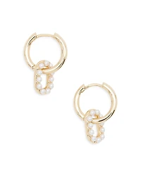 Allsaints Imitation Pearl Huggie Earrings