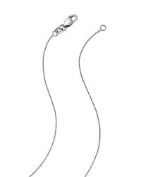 Diamond Flower Station Necklace in 14K White Gold