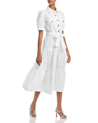 Derek Lam 10 Crosby Buffy Tiered Midi Dress
