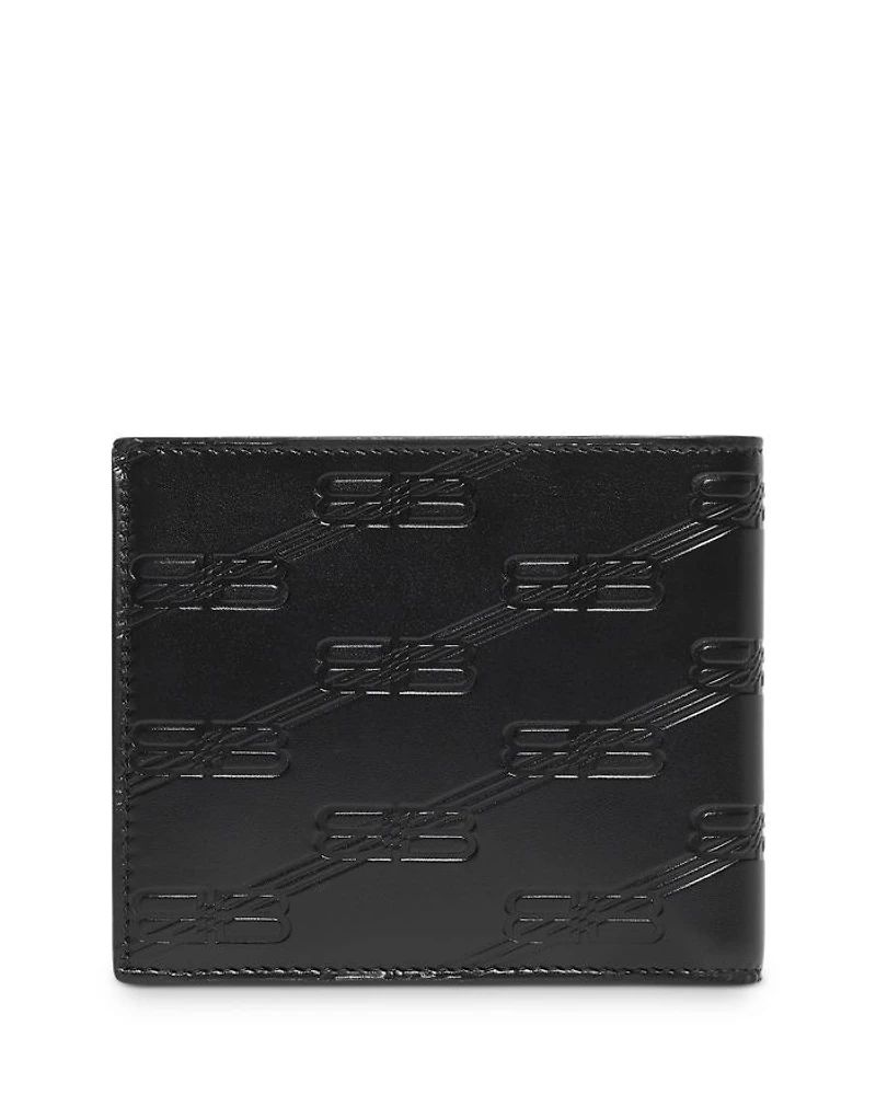 Embossed Monogram Square Folded Wallet Box