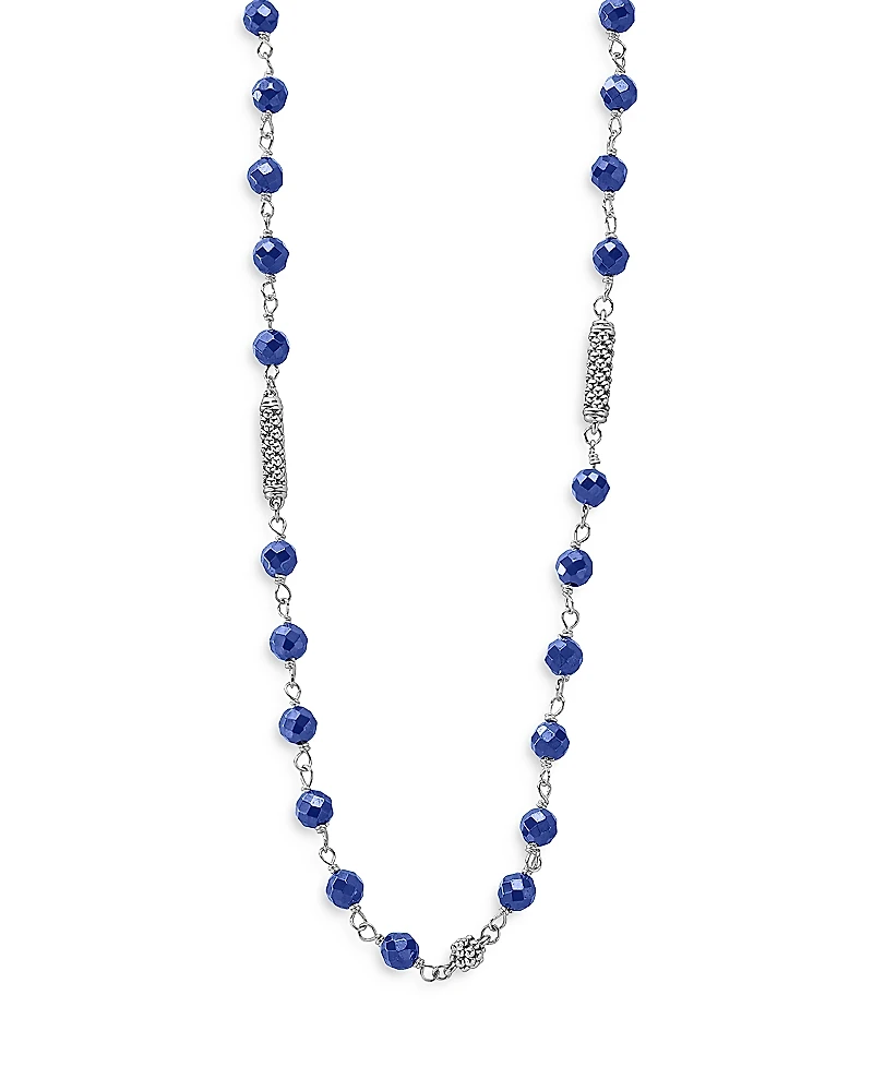 Lagos Sterling Silver Caviar Bead Station Necklace