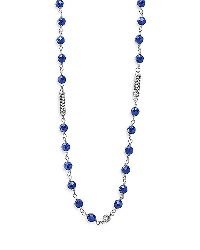 Lagos Sterling Silver Caviar Bead Station Necklace