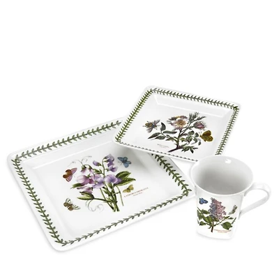 Botanic Garden 12 Piece Dinner Set, Square Shape, Service for 4