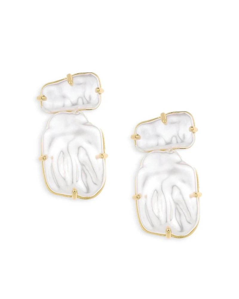 Pearlized Drop Earrings
