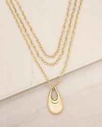 Infinity Layered Pendant Necklace, 15"-22"