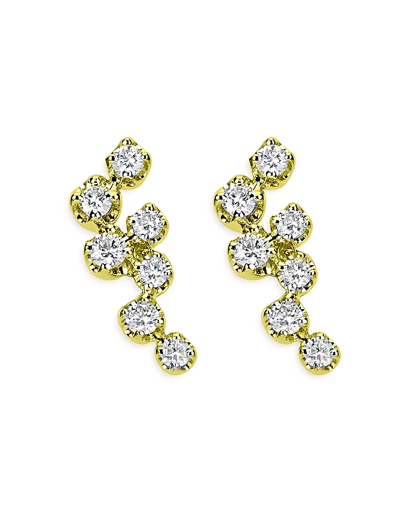 Meira T 14K Yellow Gold Diamond Cluster Earrings