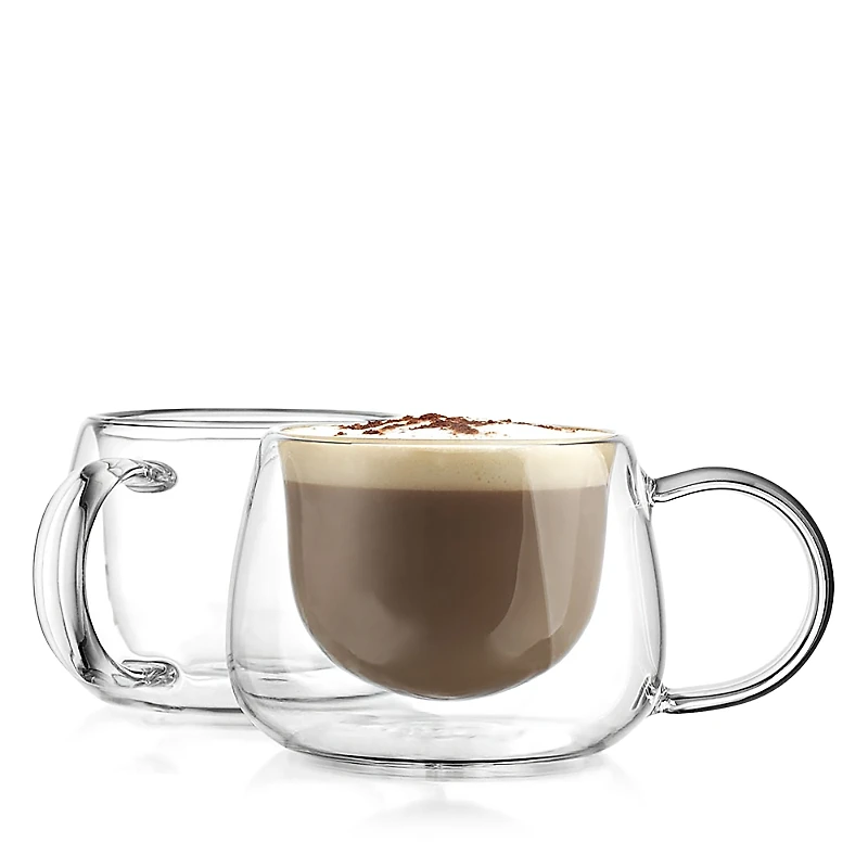 Godinger Alesia Double Walled Teacup, Set of 2