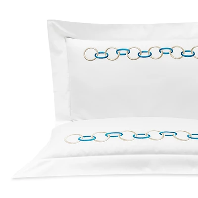 Frette Links Embroidery Cotton Standard Sham