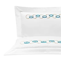 Frette Links Embroidery Cotton Standard Sham