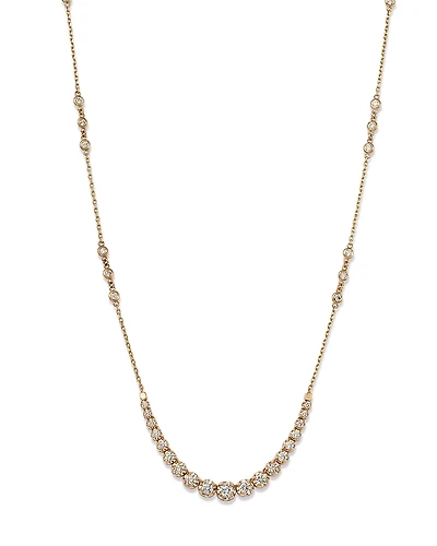 Bloomingdale's Fine Collection Diamond Graduated 17 Collar Necklace