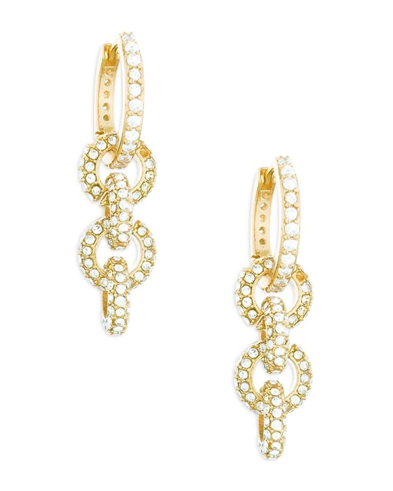 Multi Ring Crystal Dangle Earrings