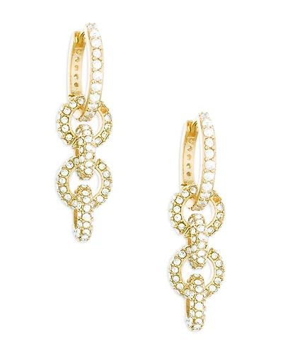 Multi Ring Crystal Dangle Earrings