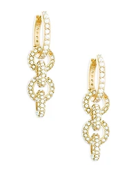 Multi Ring Crystal Dangle Earrings