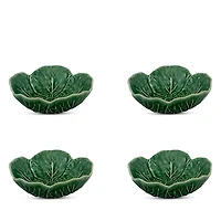 Bordallo Pinheiro Small Cabbage Bowl, Set of 4