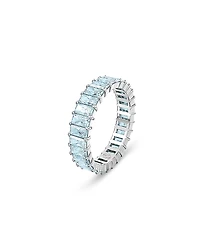 Swarovski Matrix Baguette Color Crystal Band Ring