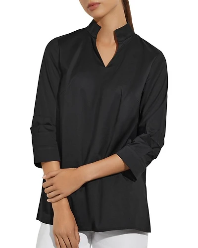 Pleated Sleeve Tunic Top