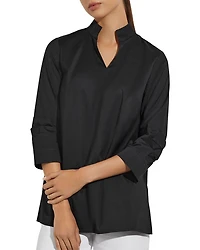 Pleated Sleeve Tunic Top