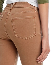 Carson High Rise Ankle Flare Leg Jeans Tan Sierra