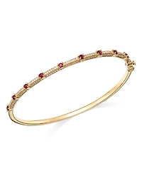 Bloomingdale's Fine Collection Ruby & Diamond Bangle Bracelet