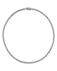 Diamond Classic Tennis Necklaces 14K White Gold, 3.0-7.0 tcw