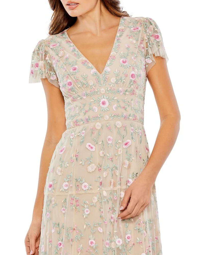V Neck A Line Dress