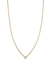 Bloomingdale's Fine Collection Diamond Solitaire Paperclip Necklace