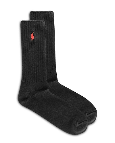 Cotton Rib Crew Socks