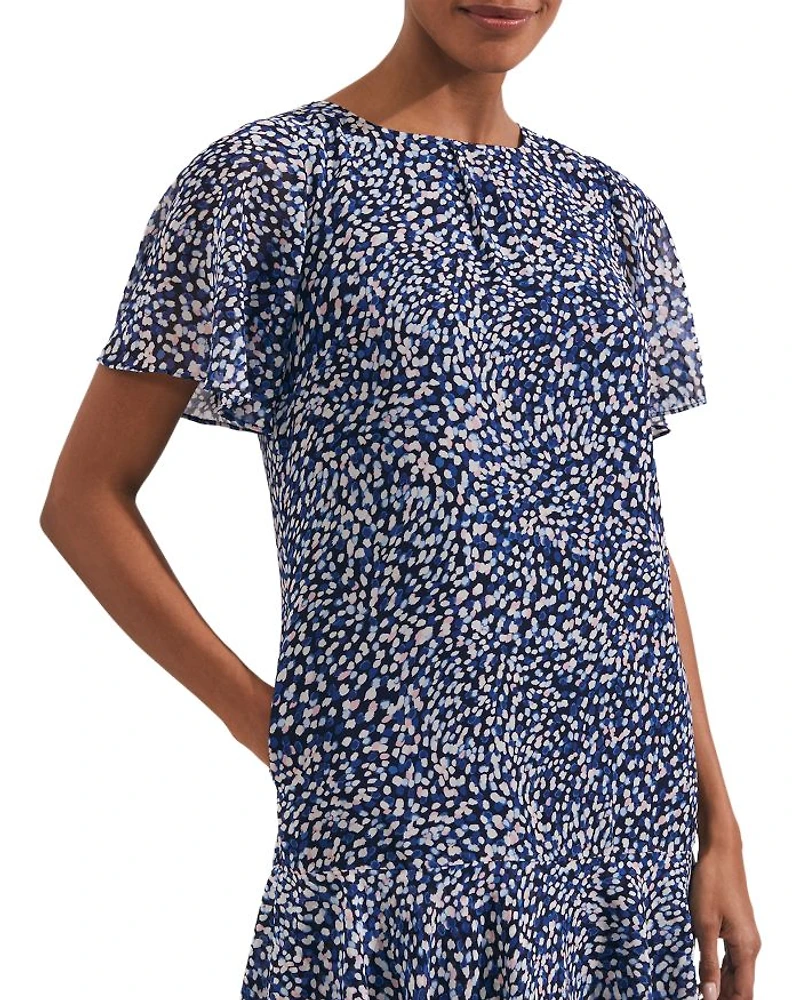 Sadie Printed Flounce Hem Dress