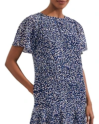 Sadie Printed Flounce Hem Dress