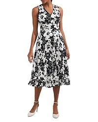 Hobbs London Viola Floral Belted Midi Dress