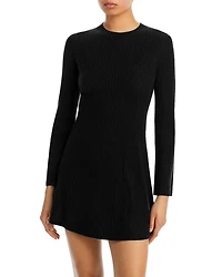 Contour Ribbed Cashmere Mini Dress - Exclusive