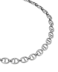 14K Gold Flat Mariner Link Necklace, 18"