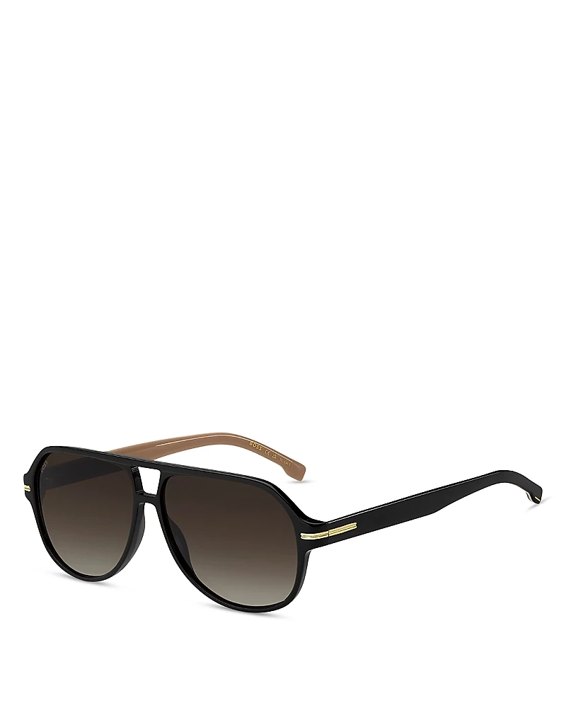 Hugo Boss Aviator Sunglasses, 59mm