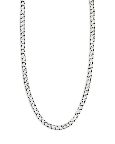 Milanesi And Co Sterling Silver Square Curb Chain Necklace, 22