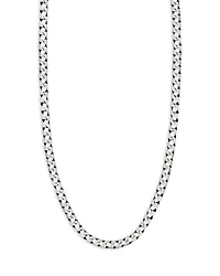 Milanesi And Co Sterling Silver Square Curb Chain Necklace, 22