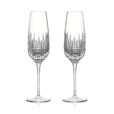 Waterford Lismore Diamond Essence Flute, Set of 2
