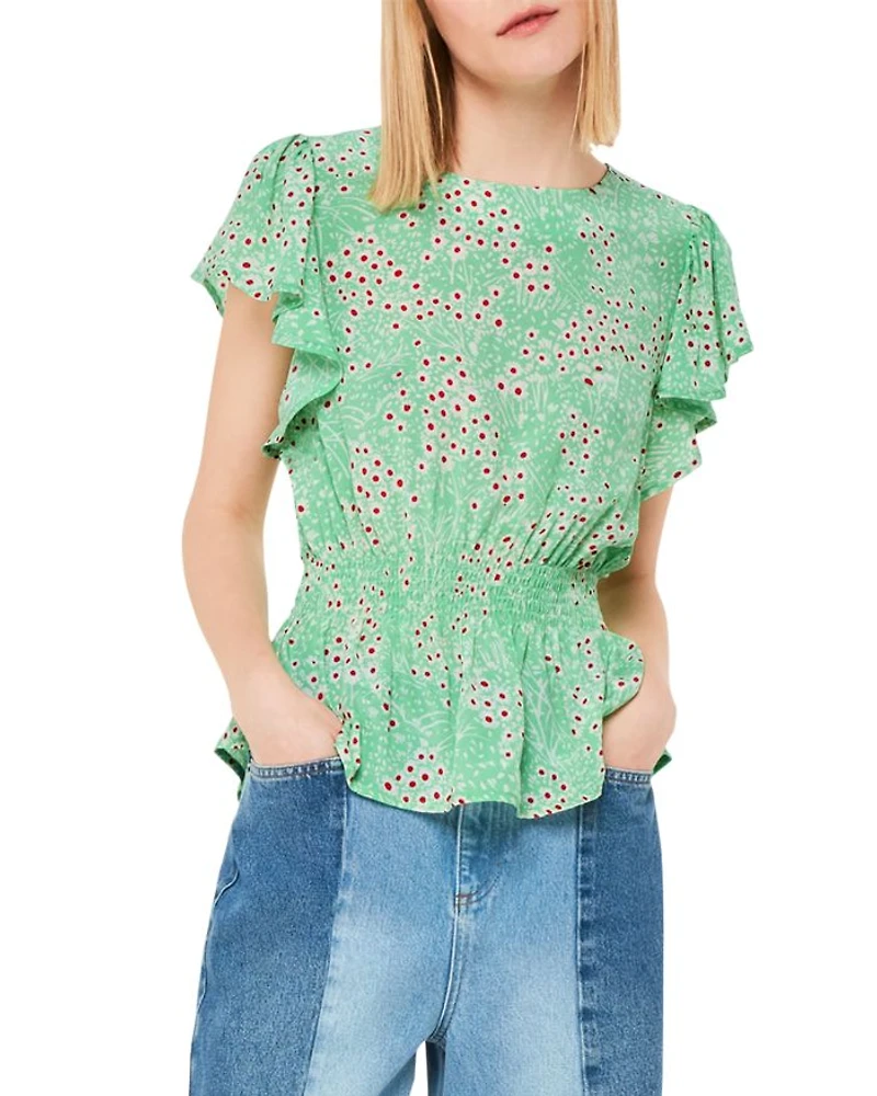 Daisy Meadow Frill Sleeve Top