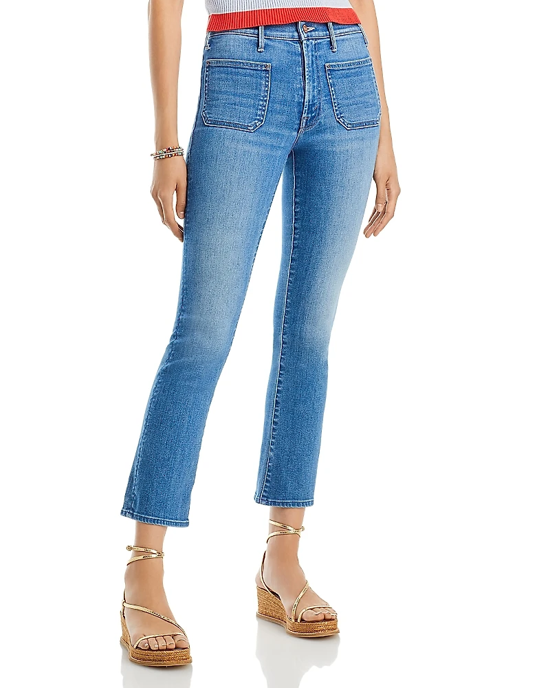 Mother The Patch Pocket Insider High Rise Ankle Straight Jeans