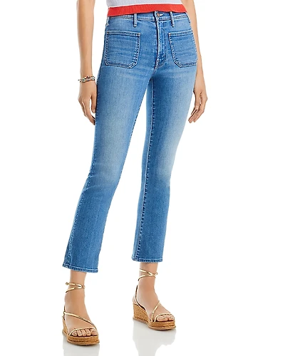Mother The Patch Pocket Insider High Rise Ankle Straight Jeans