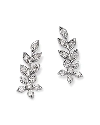 Bloomingdale's Fine Collection Diamond Leaf & Flower Ear Climbers