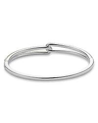 18K Yellow Gold & Sterling Silver Caviar Lux Clip Diamond Bangle Bracelet - Exclusive