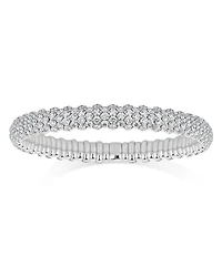 Zydo 18K White Gold Diamond Domed Stretch Bracelet