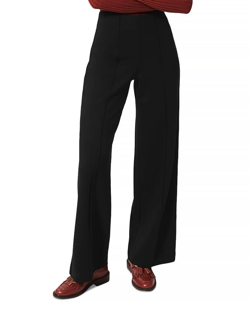 Petites Prim Pull On Wide Leg Pants