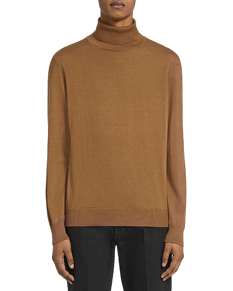 Zegna Vicuna Cashseta Light Turtleneck Sweater