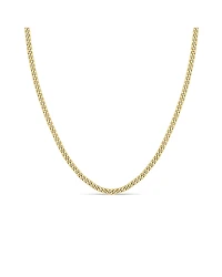 Zoe Chicco 14K Yellow Gold Simple Gold Curb Link Chain Necklace, 16