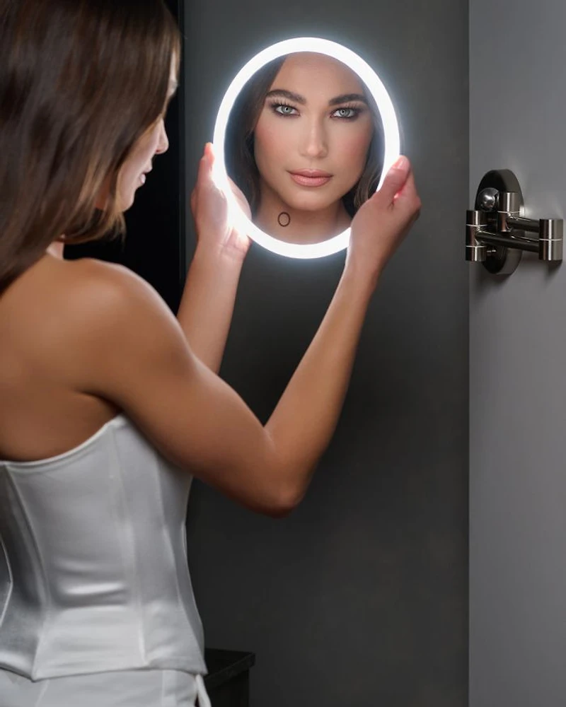 Magnified Rechargeable Wall Mirror