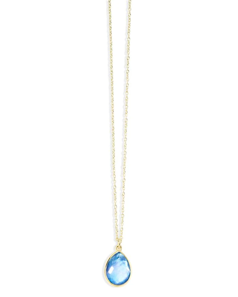 18K Yellow Gold Rock Candy® Lapis Triplet Pendant Necklace, 16-18"